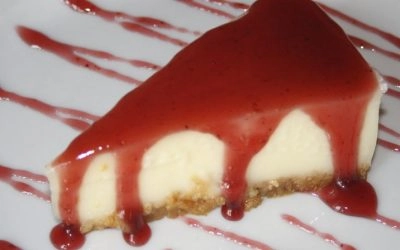 Dulce tarta fría de queso sin horno es una delicia