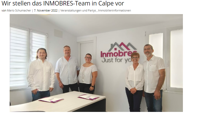 Blog des Immobilien-Makler von INMOBRES in Calpe Spanien