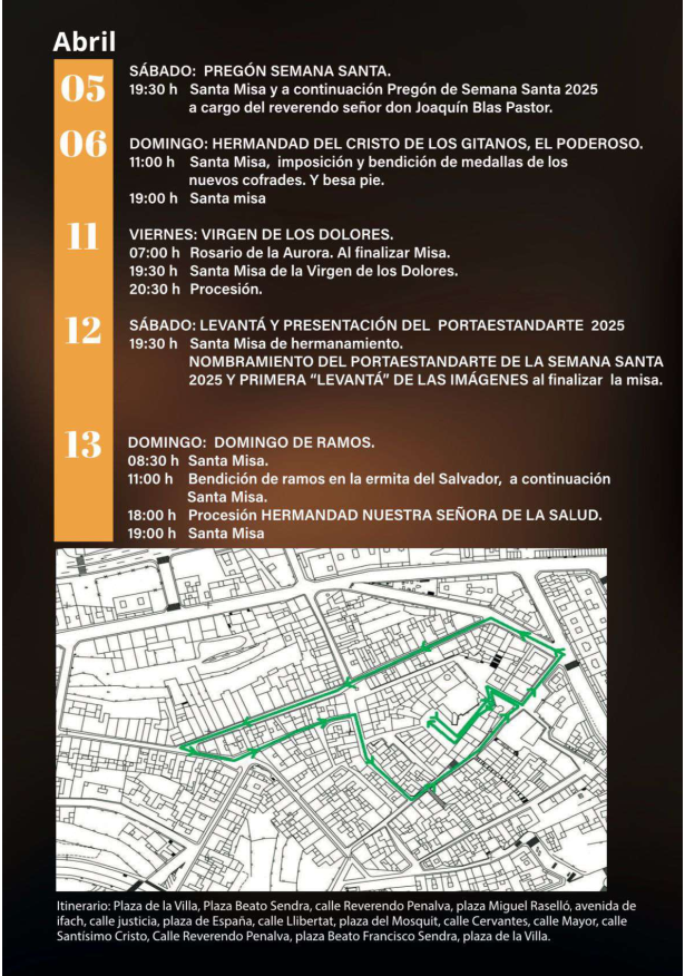 Programación de Semana Santa 2025 en Calpe - 1