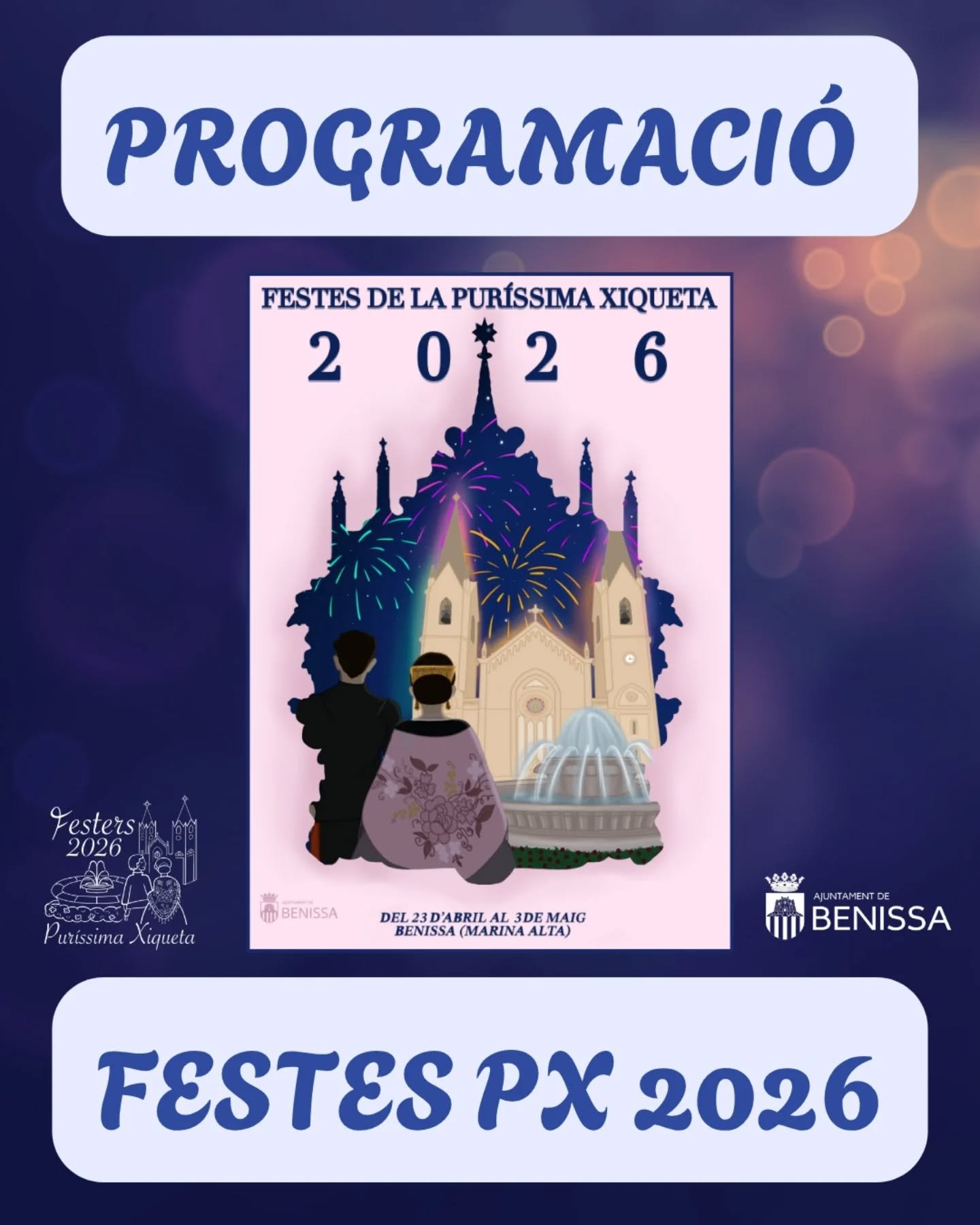 Programación de las Fiestas Patronales de Benissa 2026 1 Programación de las Fiestas Patronales de Benissa 2026
